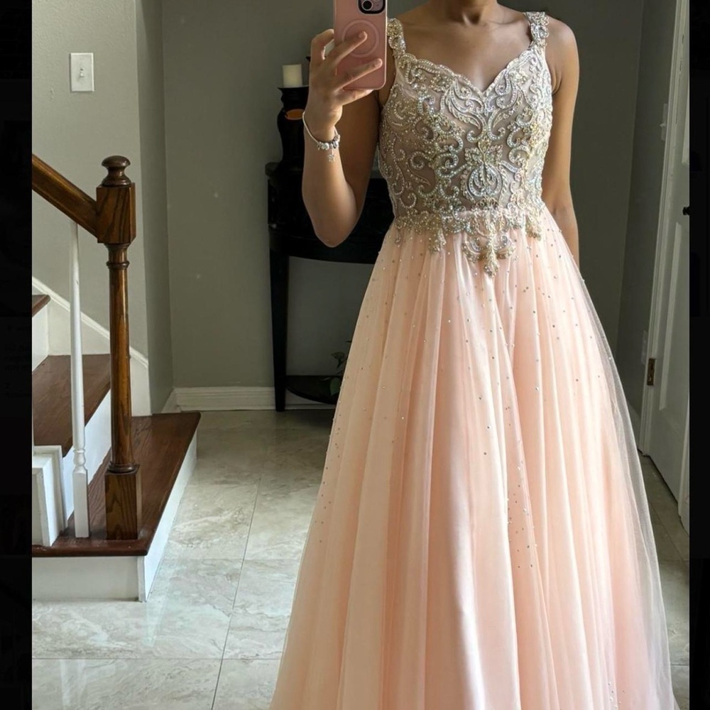 jovani gown with mesh top